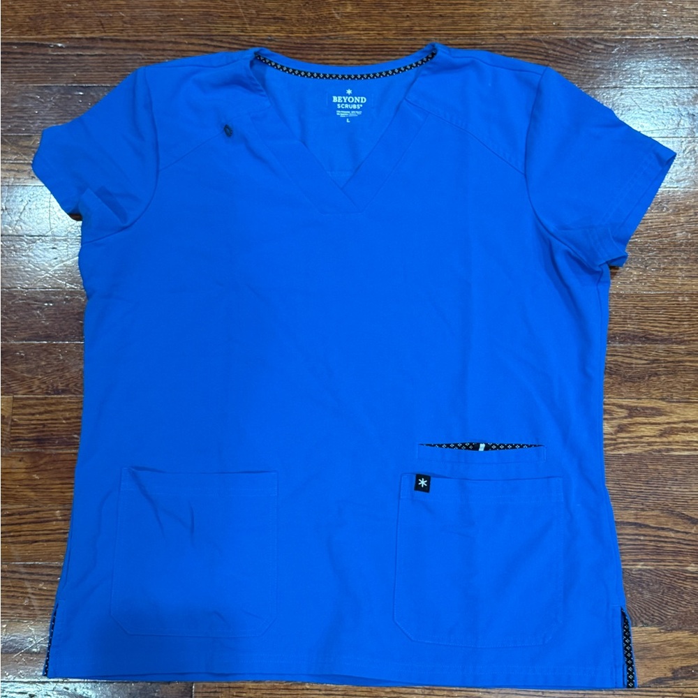 Blue Short Sleeve V-Neck Tee